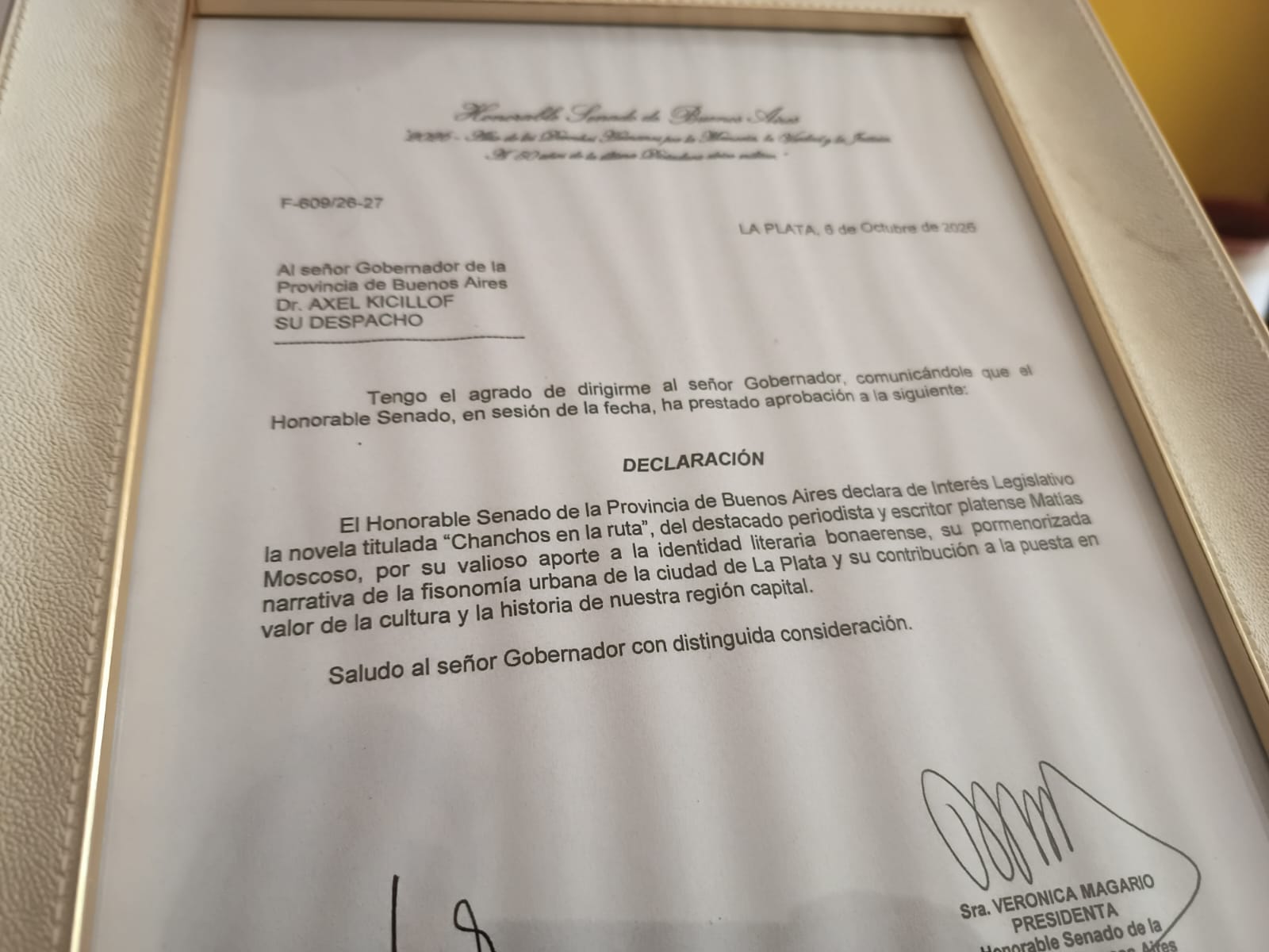 Chanchos en la ruta fue declarada de Interés Legislativo en el Senado provincial